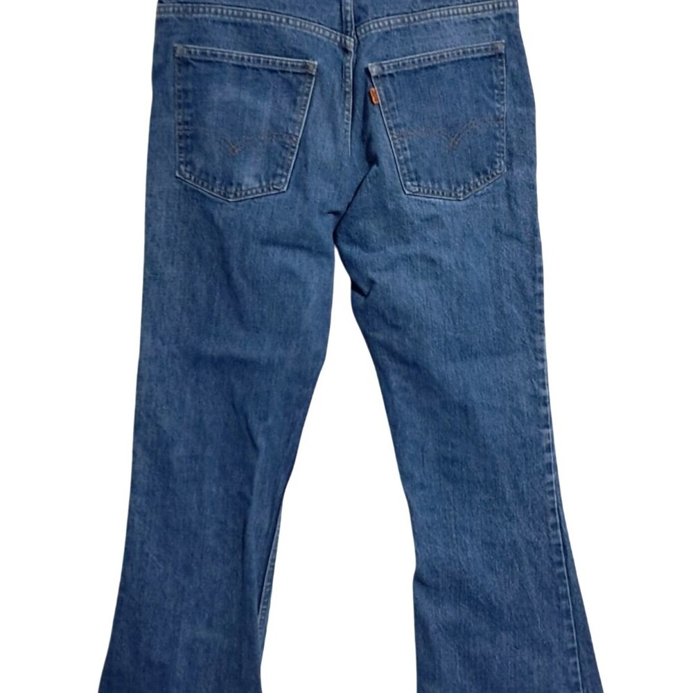 Vintage 70s Levis 517 Jeans‎ Flared Blue Denim Orange Tab 30x28 646 0217 USA